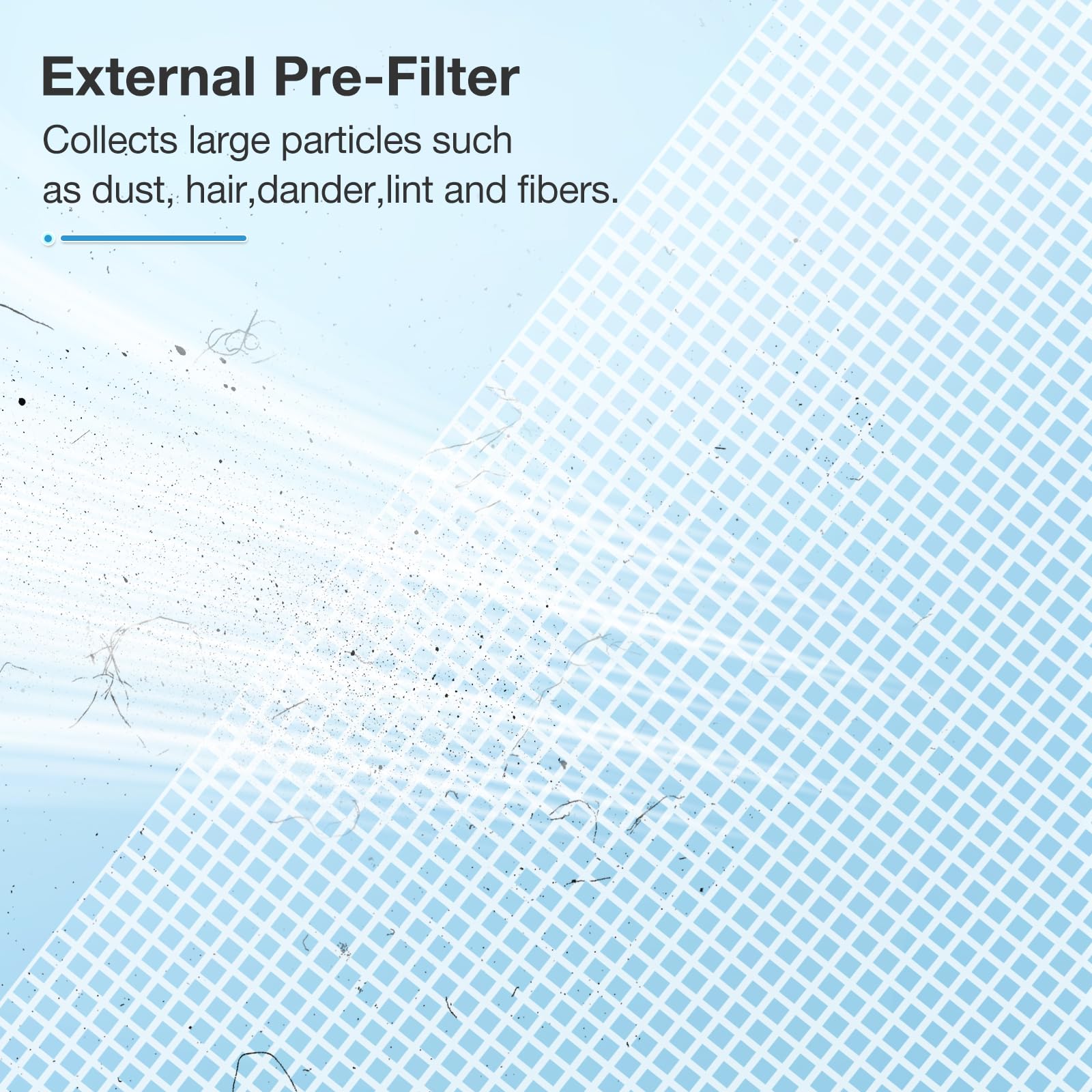iSingo MK07 filter easy to install without tools for quick refresh.