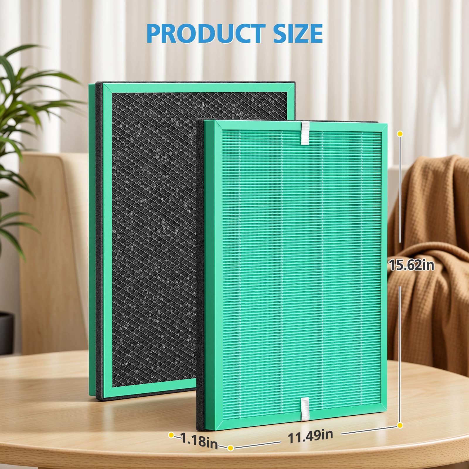 iSingo MSA3 pet odor filter installed in purifier displaying fit