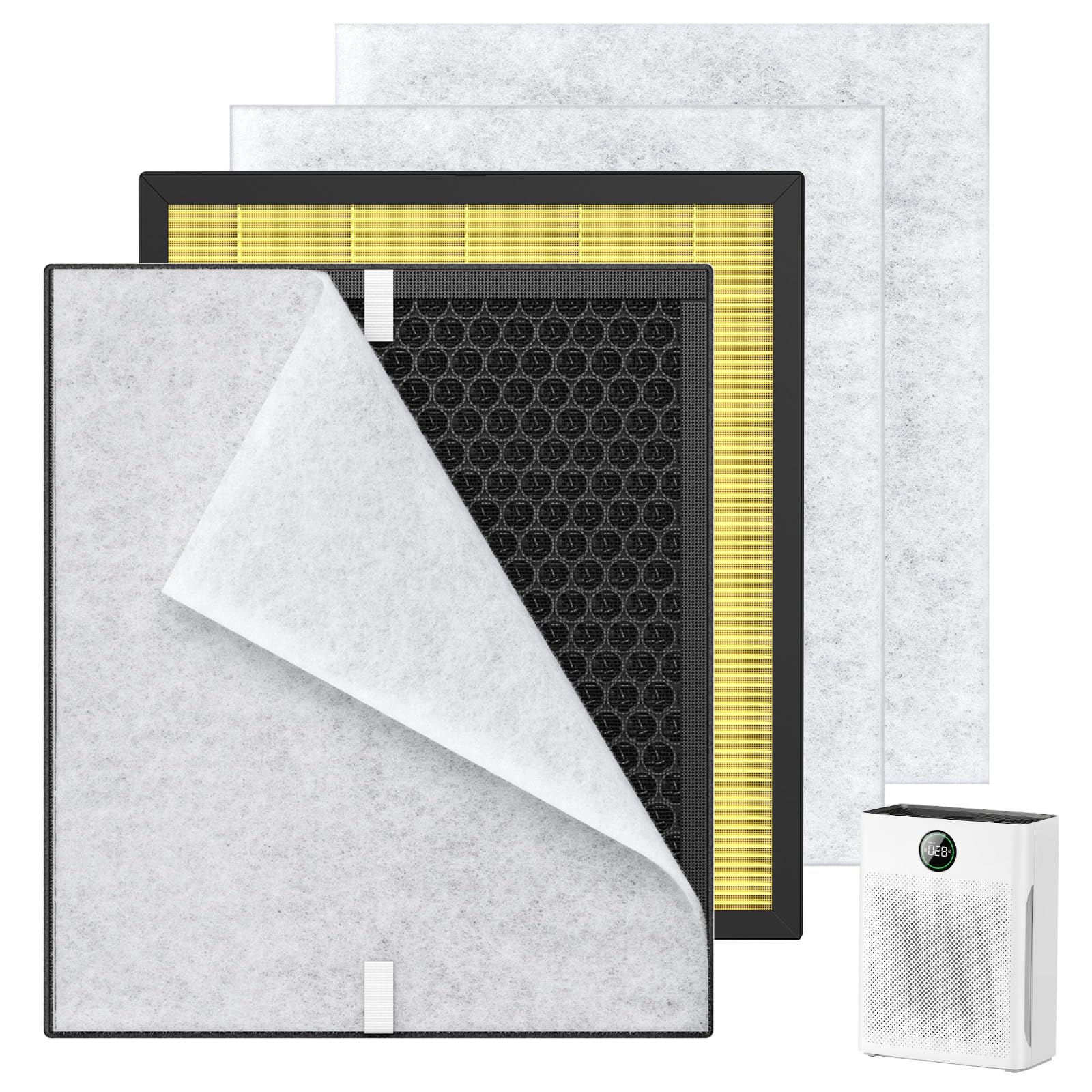 iSingo PR1 replacement filter pack front view for easy installation.