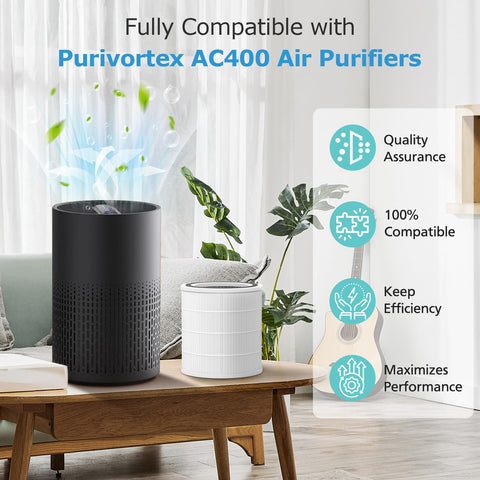 iSingo Purivortex AC400 3-in-1 filter detail for cleaner indoor air.