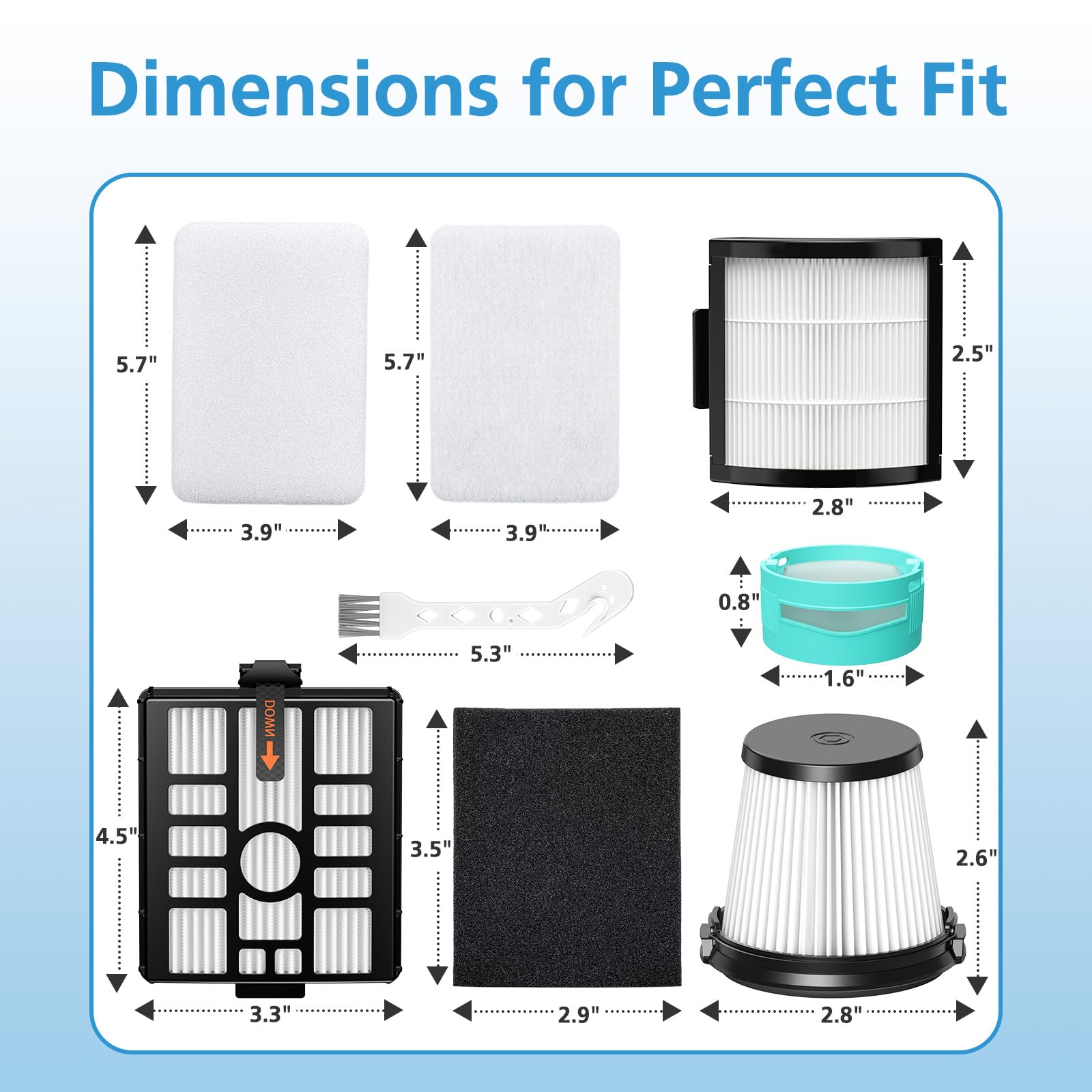iSingo detect-clean system filter for improved dust capture and odor control.