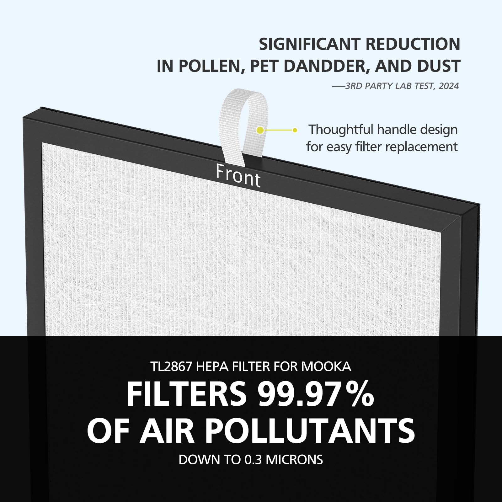 iSingo TL2867 activated carbon layer close-up reduces odors and fumes