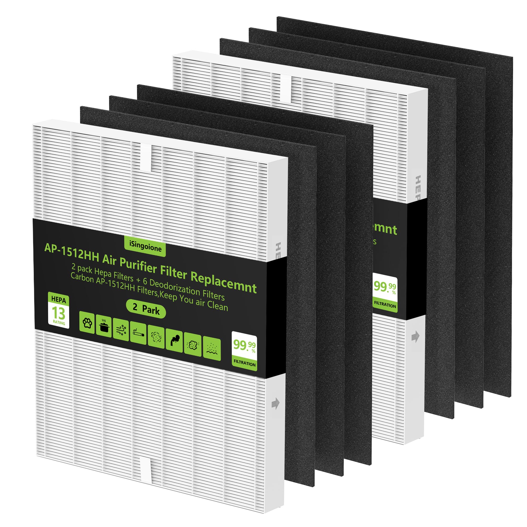 Isingoione AP-1512HH filter set upgrade for clean air in homes.