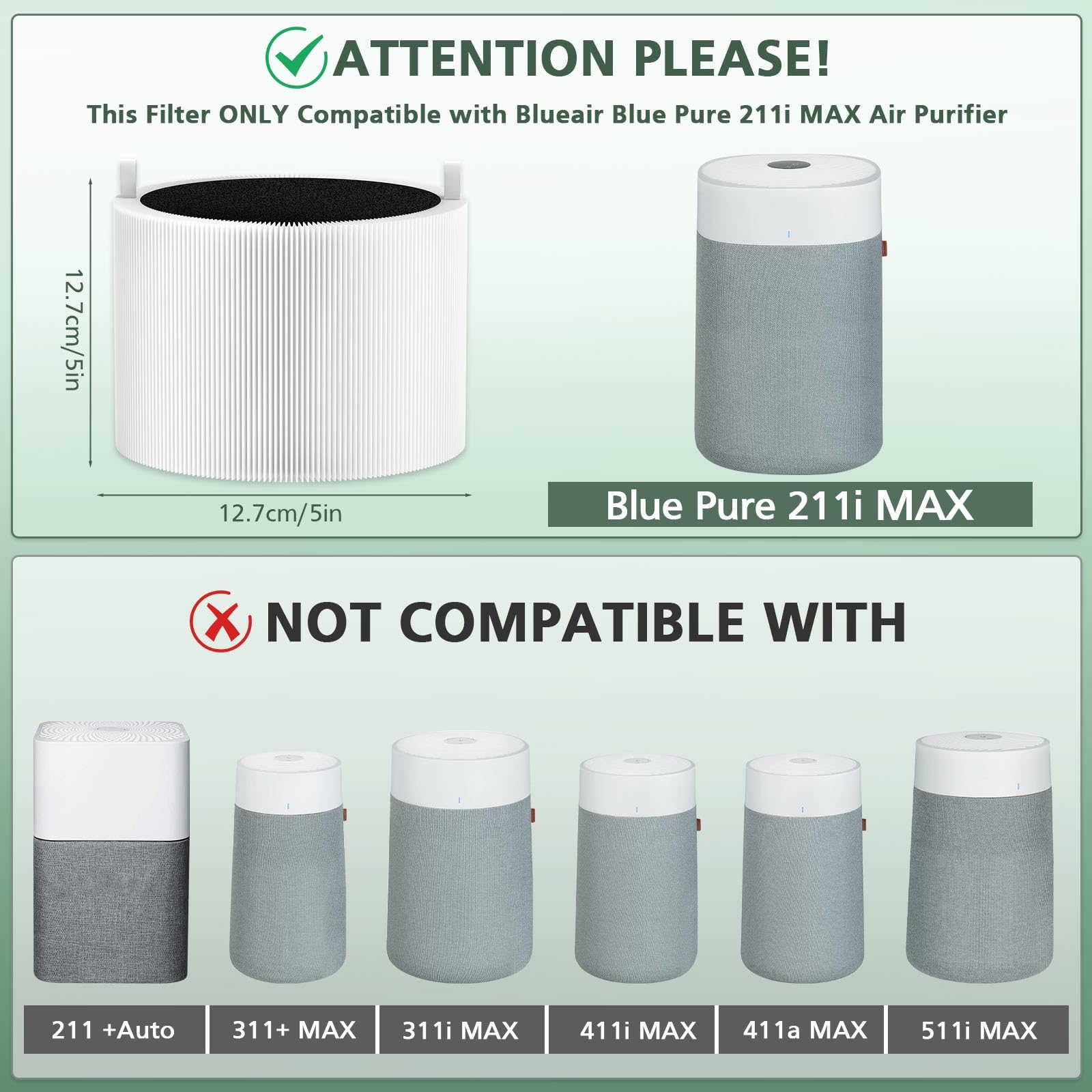 isinlive 211i Max filter closeup showing high-efficiency filtration for small particles