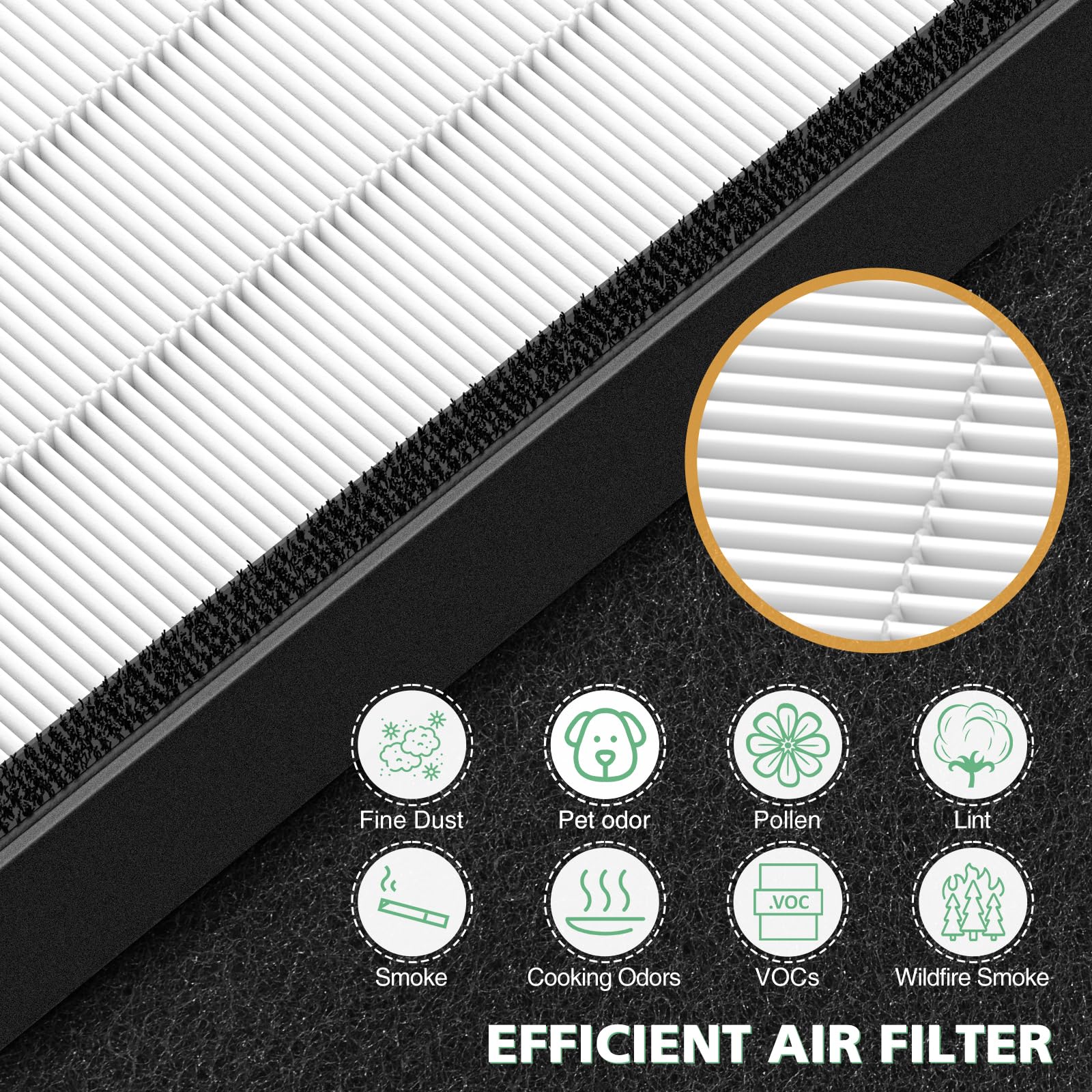 isinlive carbon filter close-up reveals odor-control layers in action