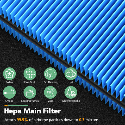 Isinlive 511 filter activated carbon layer close-up for odor control.
