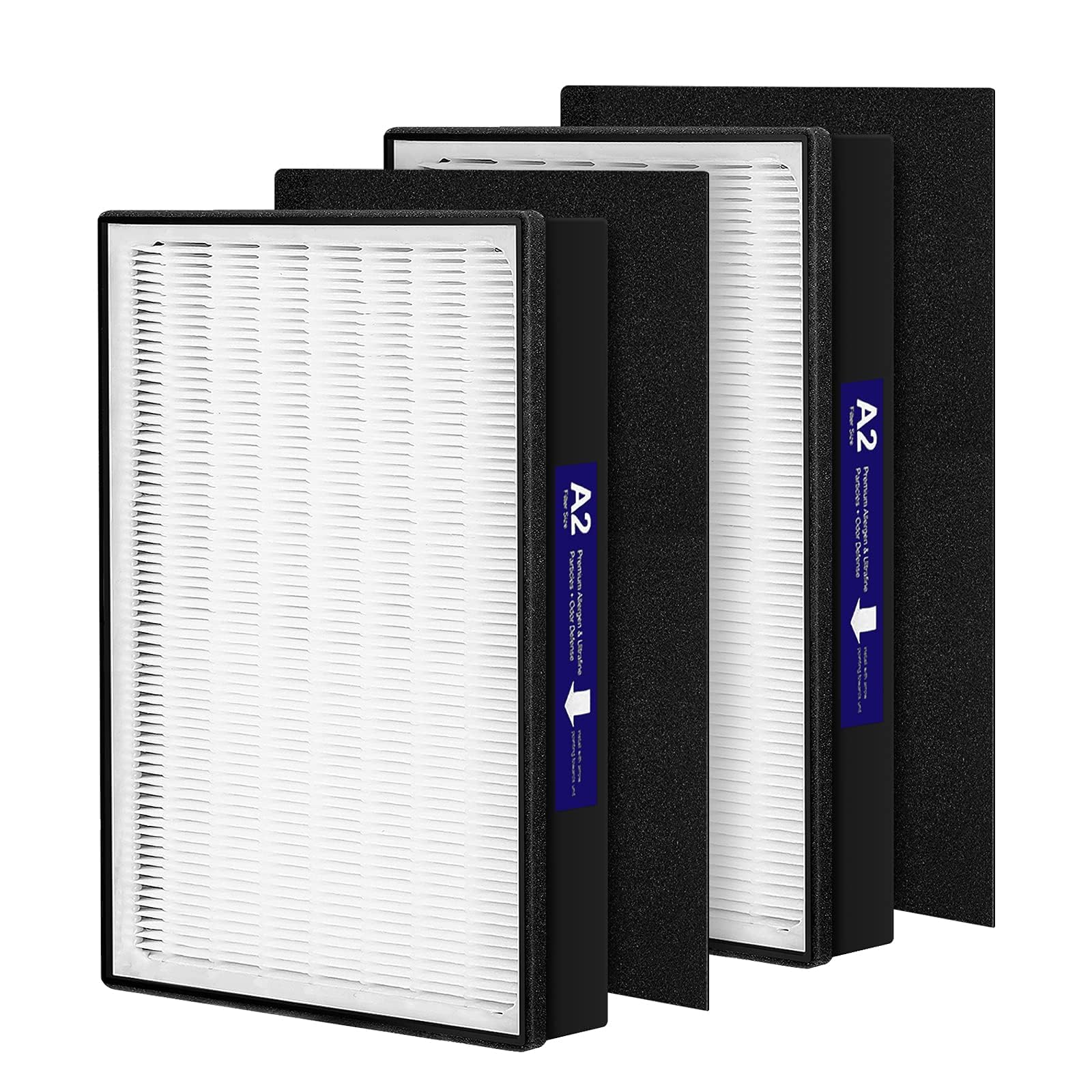 isinlive A2 replacement filter 2-pack for Filtrete purifiers, easy installation