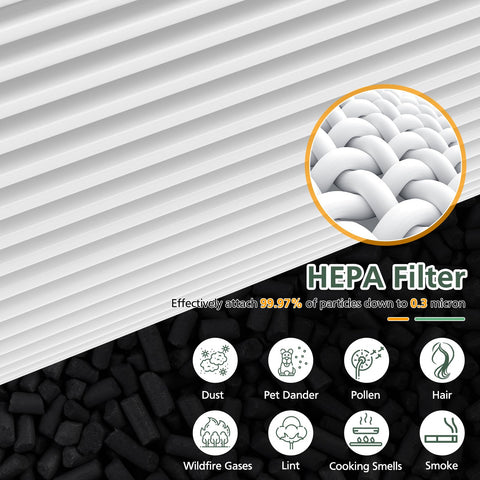 Activated-carbon filter odor-control by isinlive for indoors; reduces common odors.