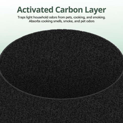 isinlive activated carbon layer close-up captures odors effectively.