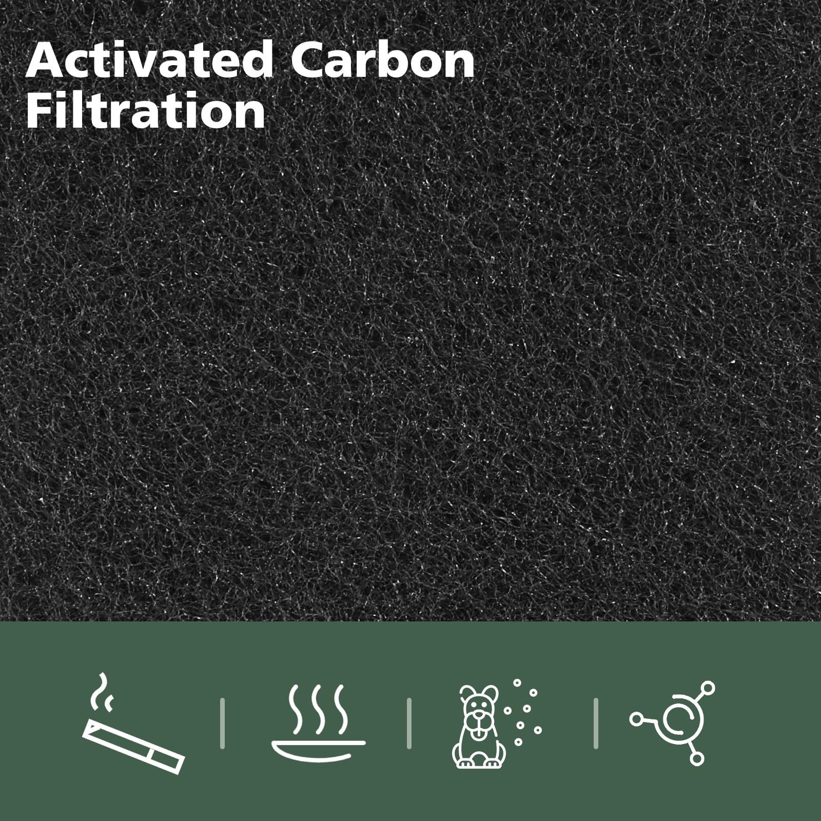 Isinlive activated-carbon filter close-up highlights particle capture.
