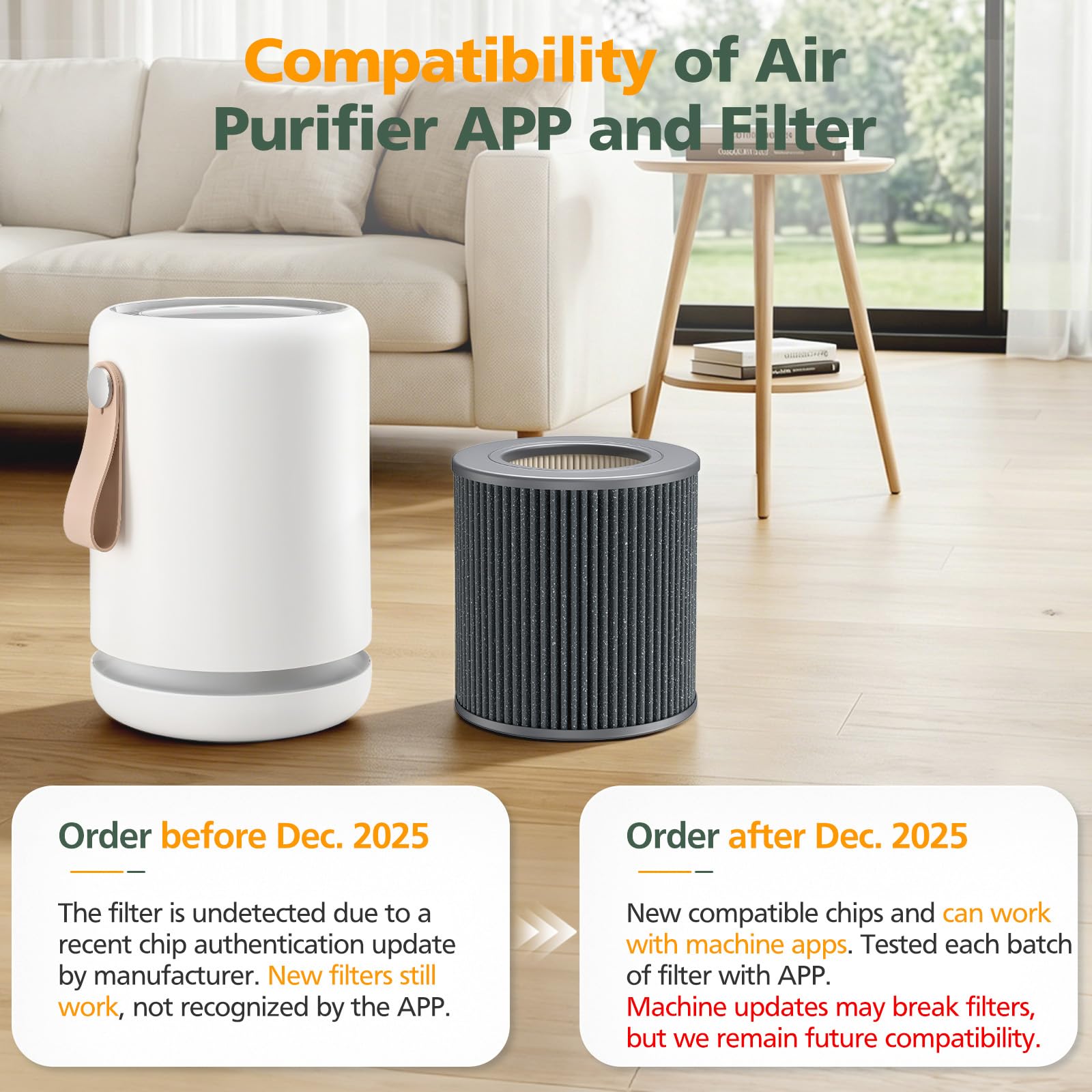 Isinlive Air Mini filter cartridge close-up illustrating PECO-HEPA layering for air purification.