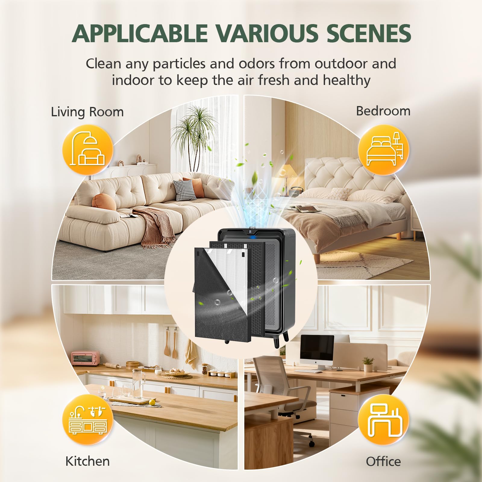 isinlive easy-installation-guide shows quick, tool-free filter changes