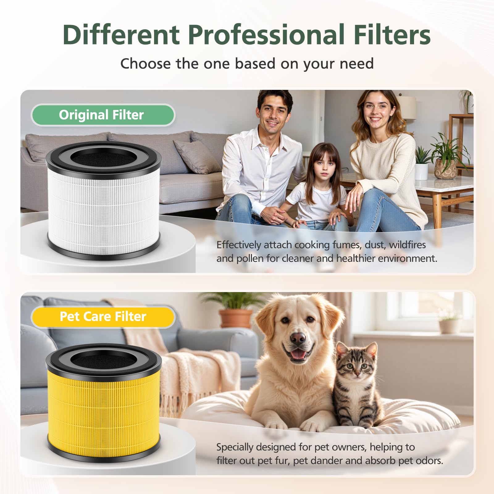 ISINLIVE AP-S0610L package includes two durable filters for MOOKA units