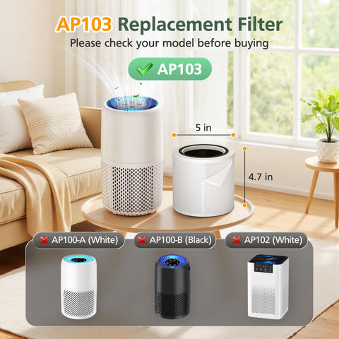 isinlive AP103 nylon pre-filter captures dust before HEPA stage