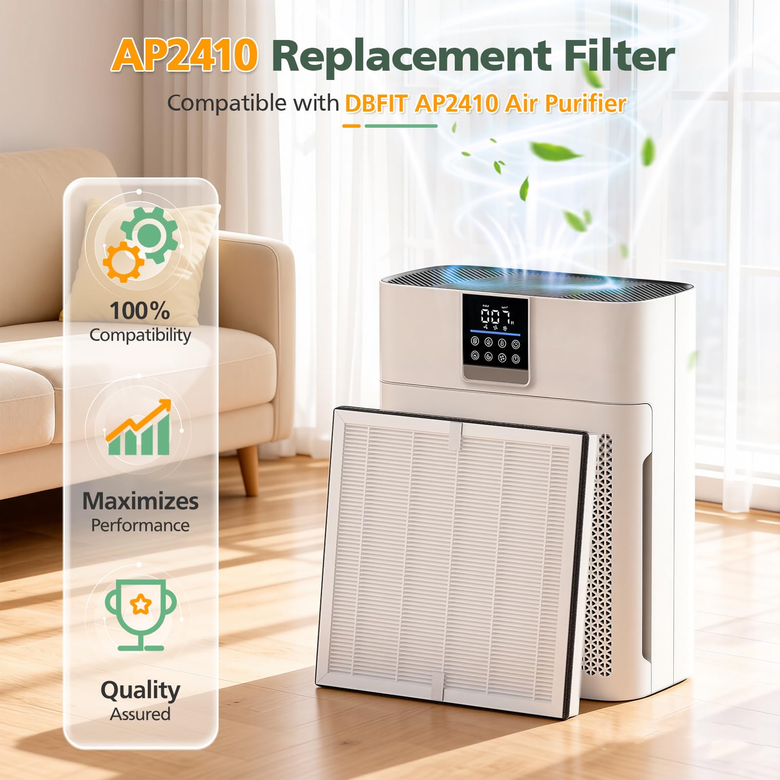 AP2410 filter close-up core highlights precise fit.