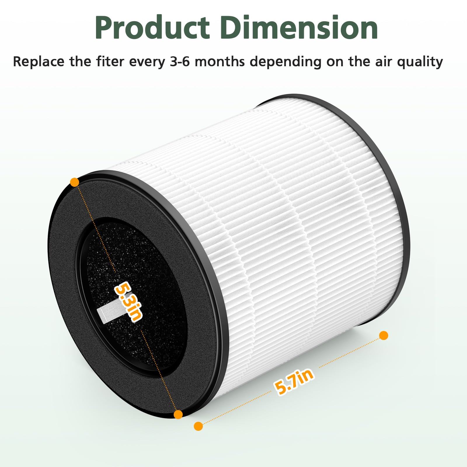 isinlive B-D02L filter 2-pack compatibility with MOOKA/KOIOS models.