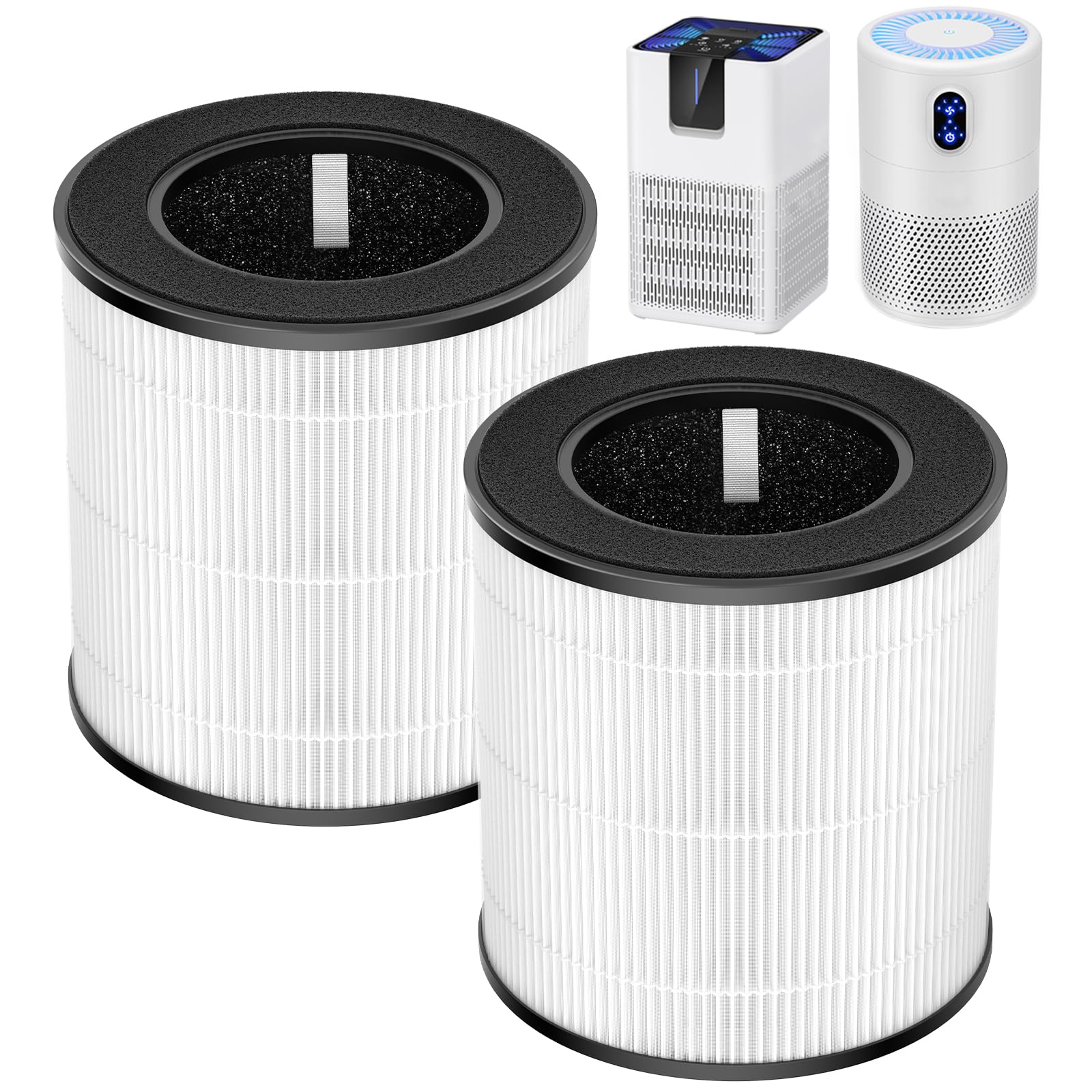 isinlive B-D02L filter 2-pack packaging highlights easy replacement and value.