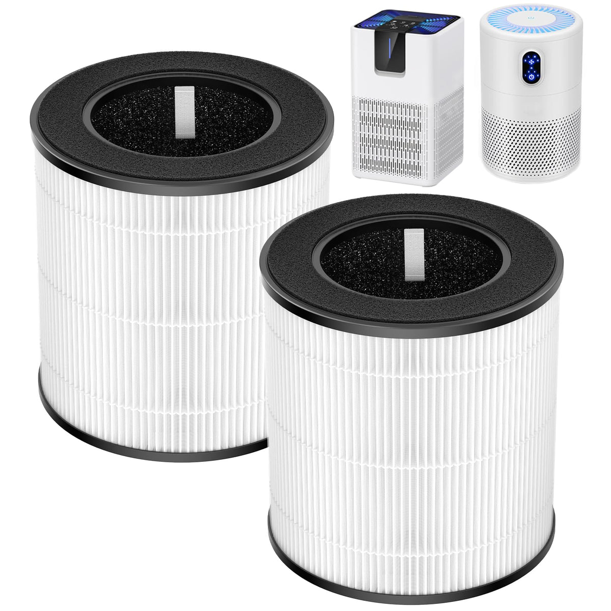 isinlive B-D02L filter 2-pack packaging highlights easy replacement and value.