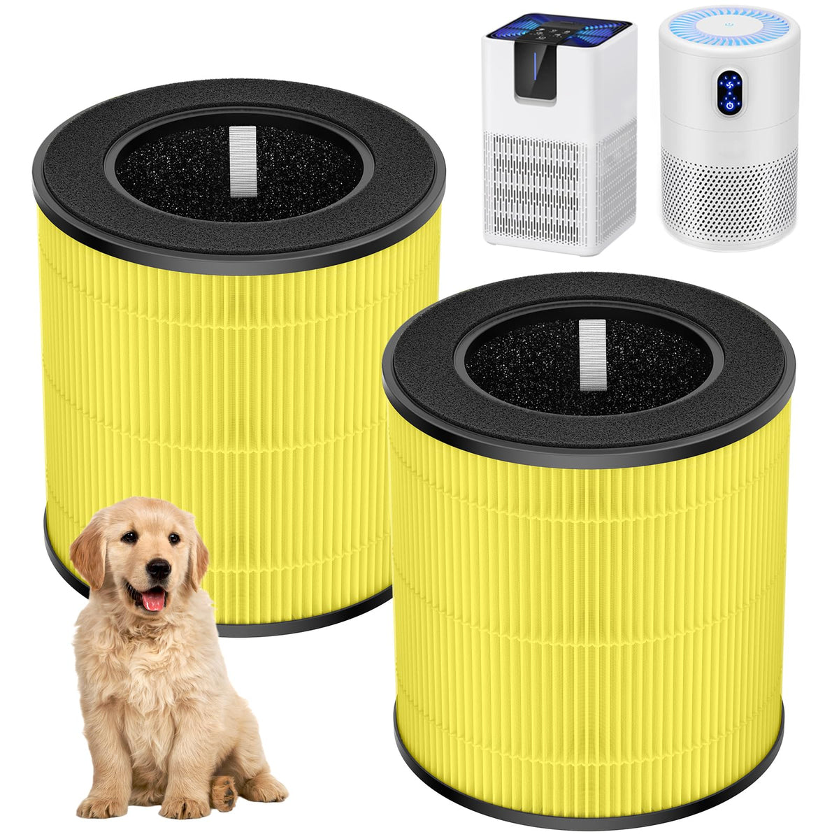 isinlive B-D02L/M05 replacement filter with 3-in-1 design for cleaner air.