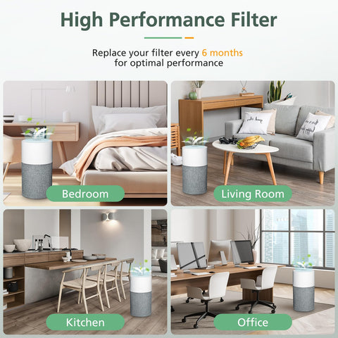 isinlive Blue Pure 511 filter design reduces odors and maintains airflow.