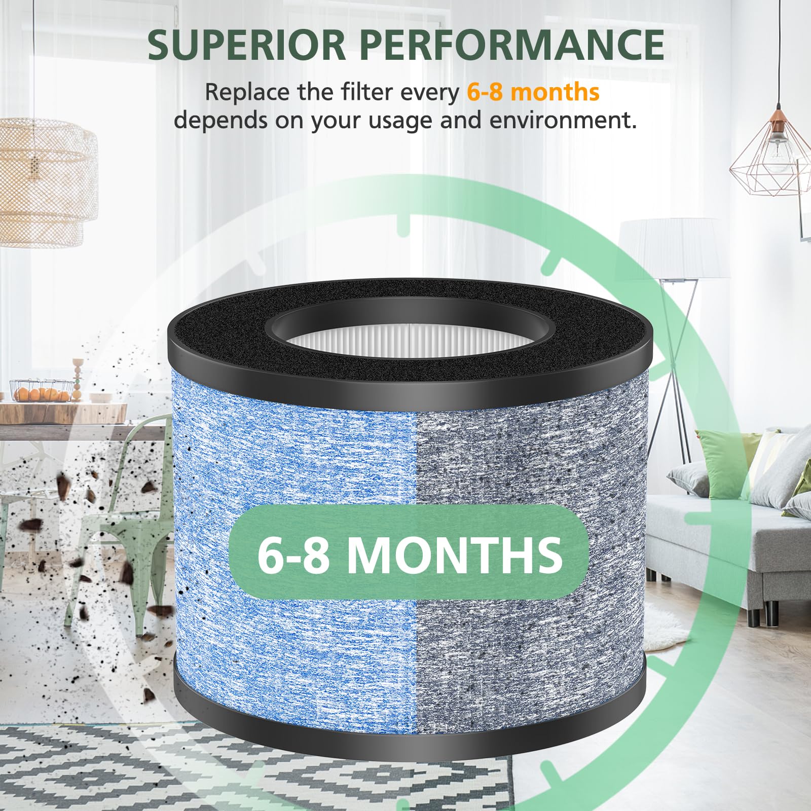 isinlive C102 installed in home or office air purifier setup
