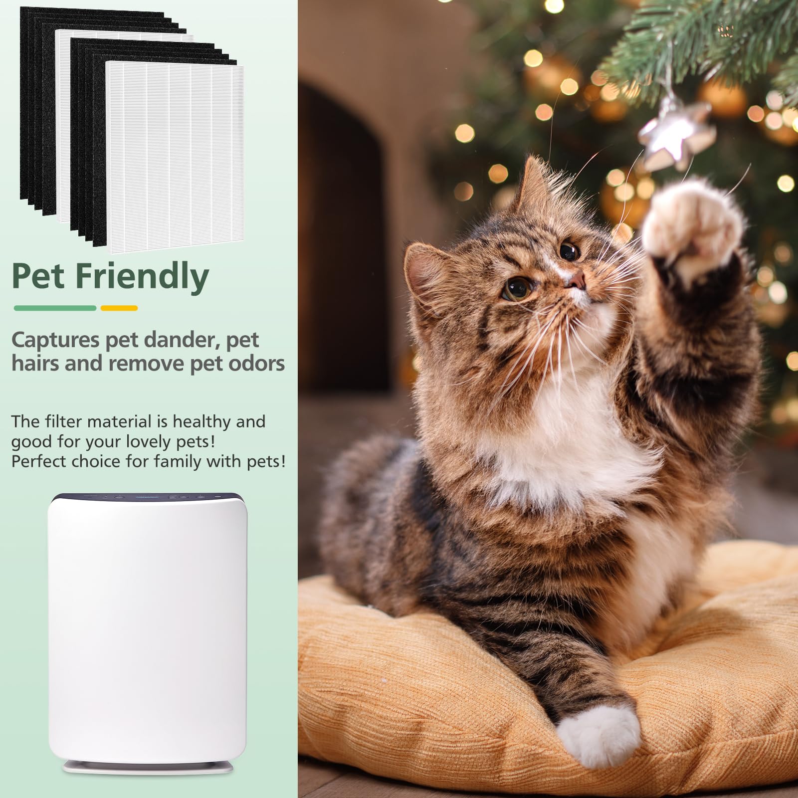isinlive D360 in-use photo highlights compact design fitting typical purifiers