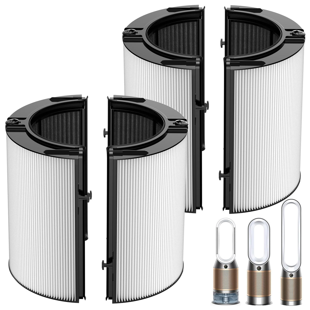 isinlive Dyson 360° HEPA carbon filter two-pack for cleaner air.