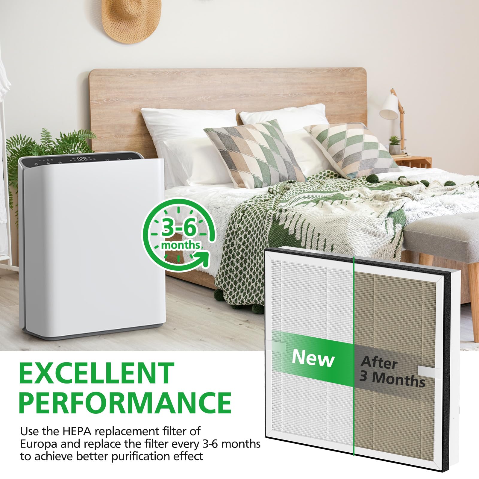 isinlive Europa filter activated-carbon layer neutralizes odors in rooms