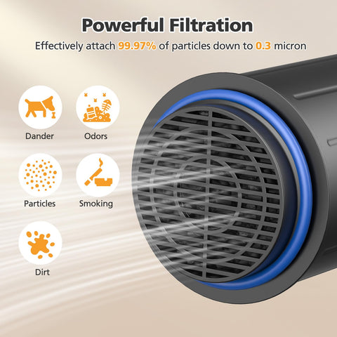 isinlive FC-50 filter close-up highlights activated carbon layer improving air quality