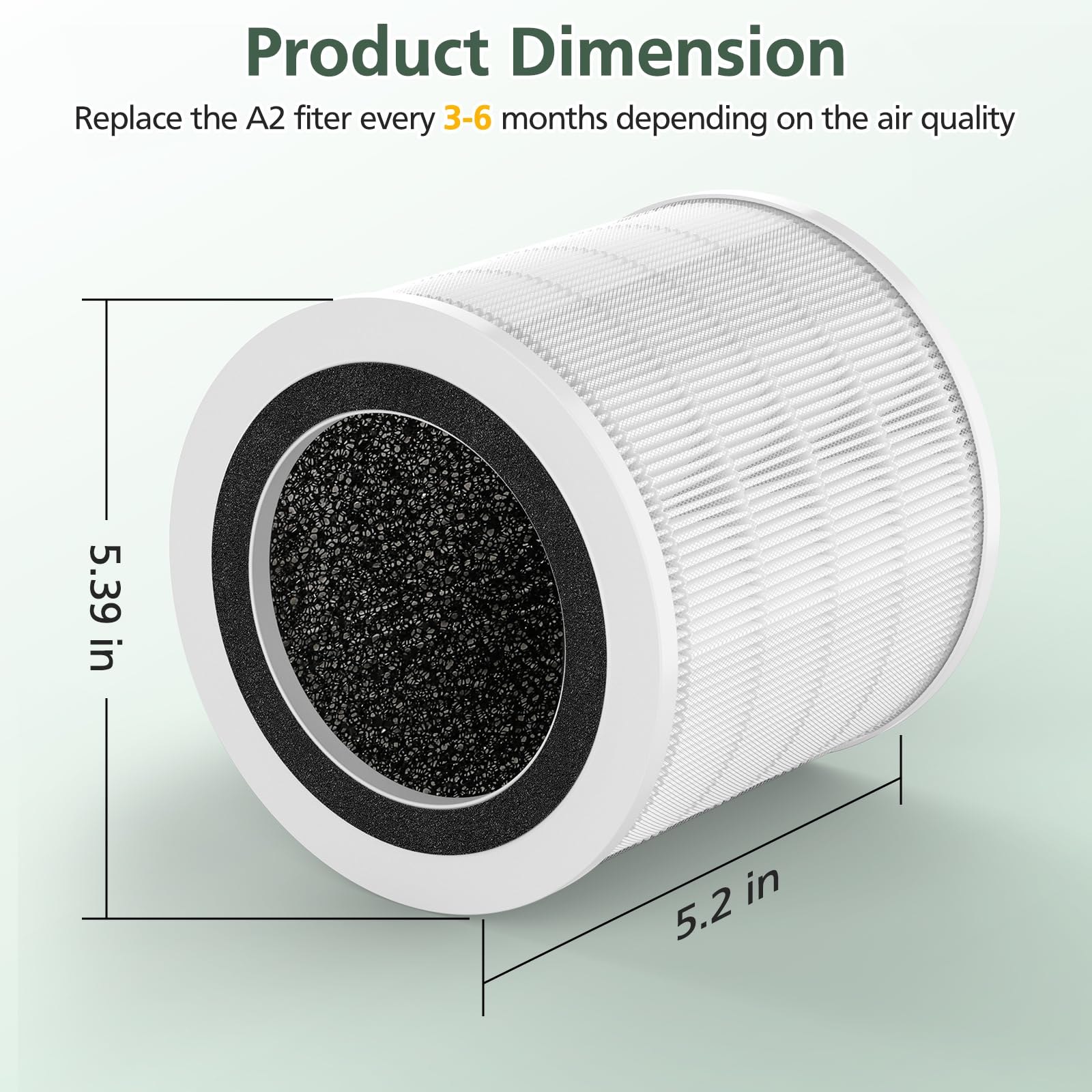 isinlive H7126 activated carbon layer visualizing odor and VOC filtration