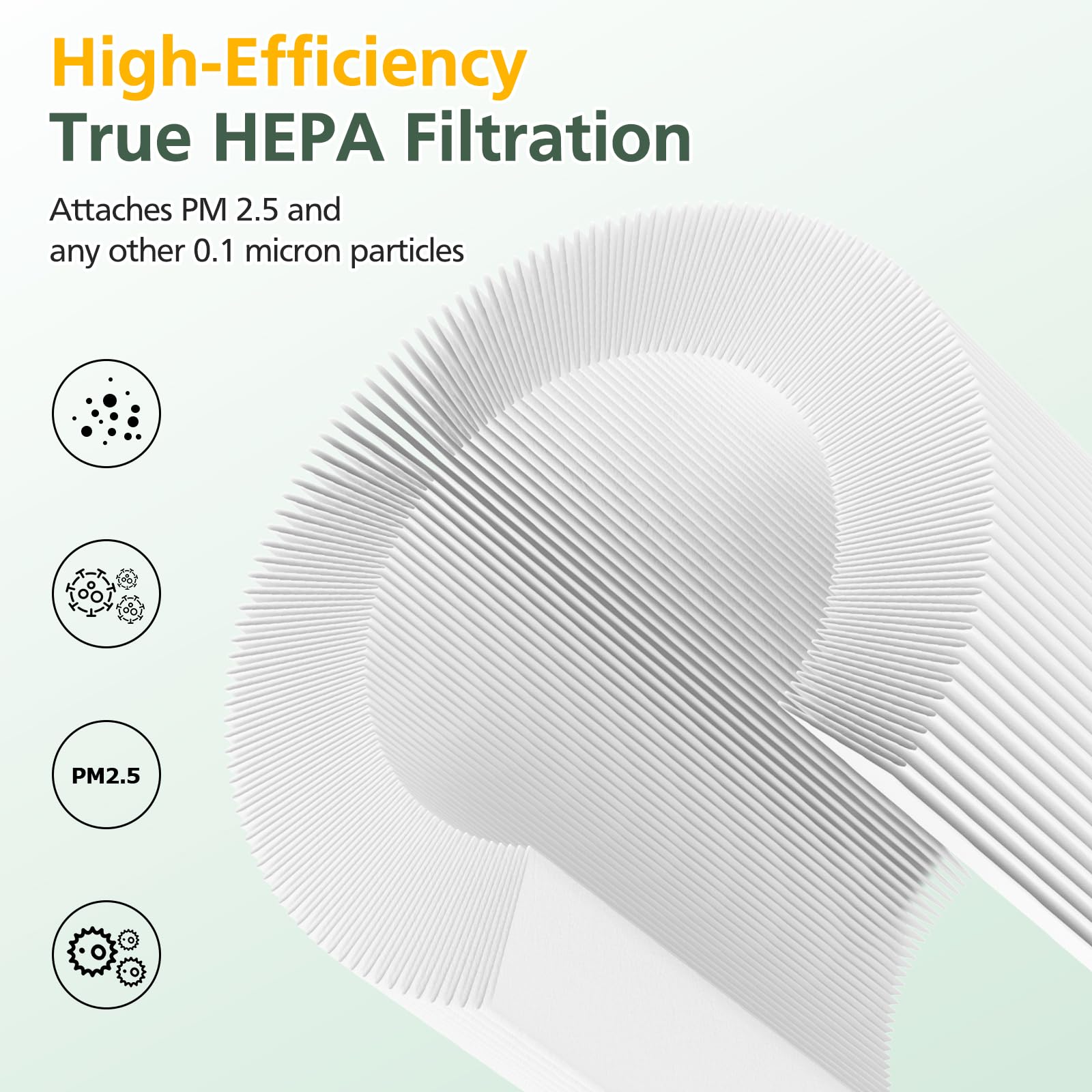 isinlive H7126 HEPA element near shot showcasing high-efficiency particle capture