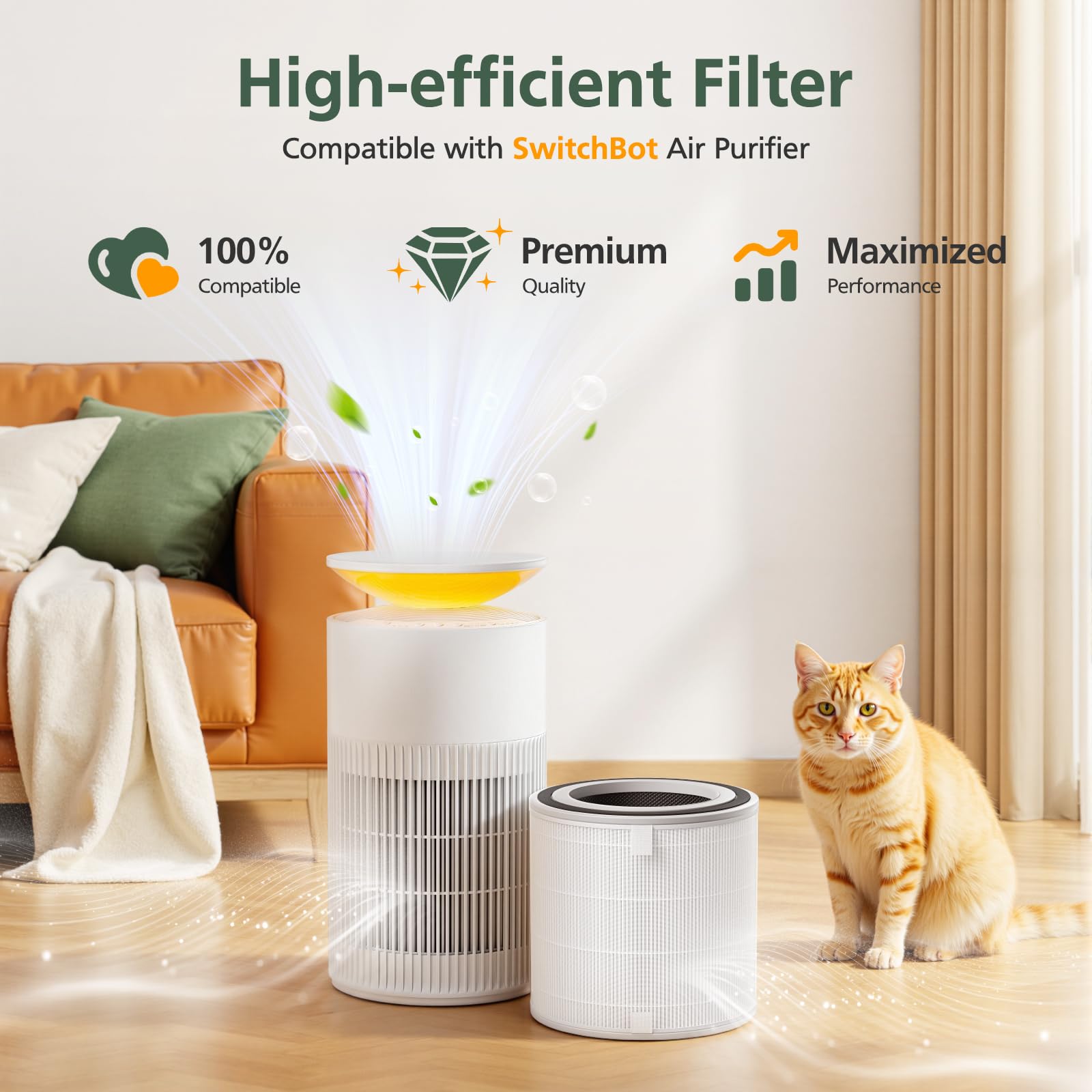 isinlive HEPA filter compact pleats delivering high-efficiency particle capture.