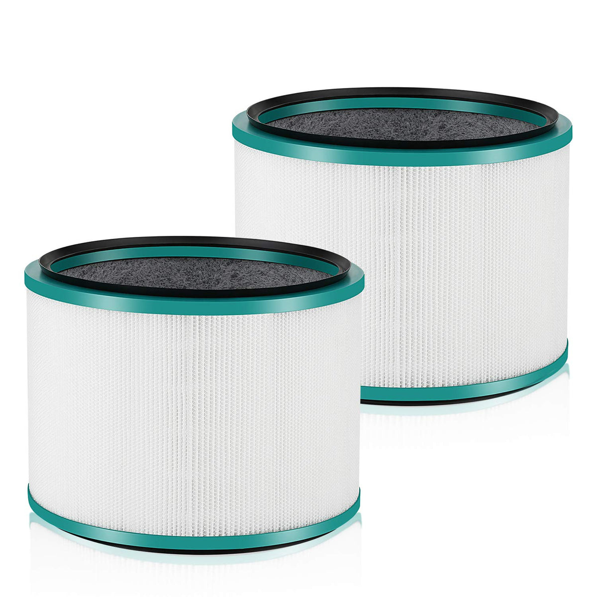 isinlive HP01/HP02 Dyson filter 2-pack shows compatibility and easy replacement for clean air.