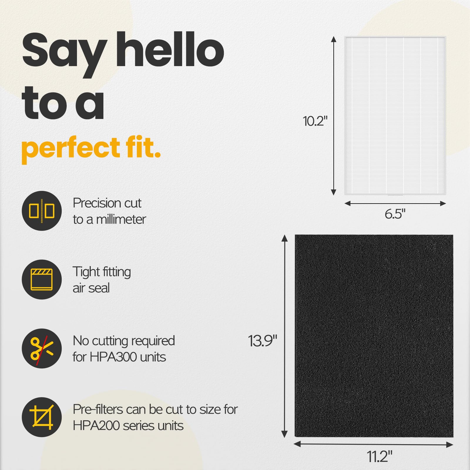isinlive activated carbon pre-filters – precut for quick fitting.