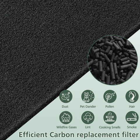 isinlive HPA300 Pre-Filter A carbon detail emphasizes activated carbon layer