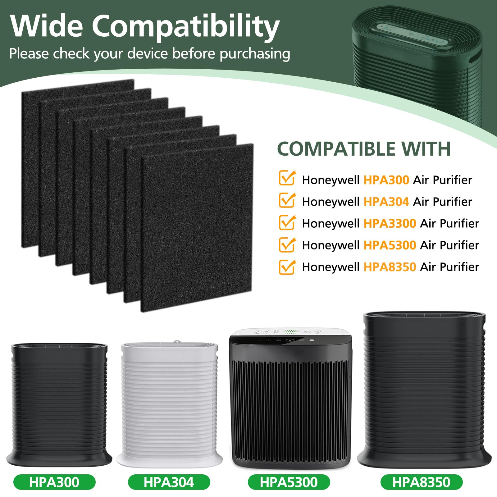 isinlive HPA300 Pre-Filter A installation step shows quick, tool-free fit
