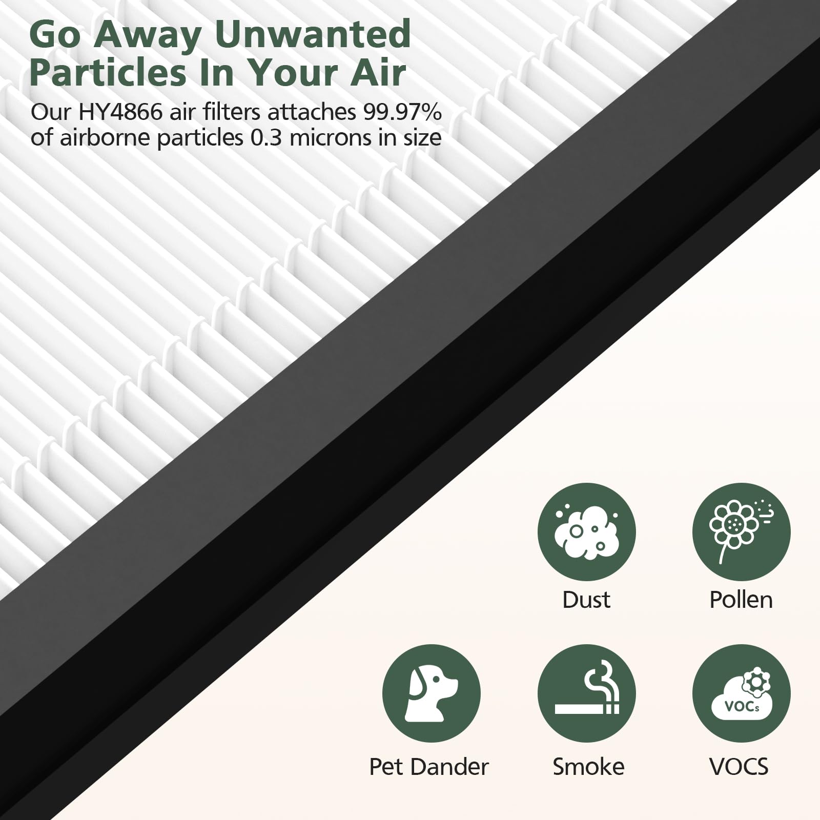 ISINLIVE HY4866 filter life up to 2200 hours for longer replacement intervals.