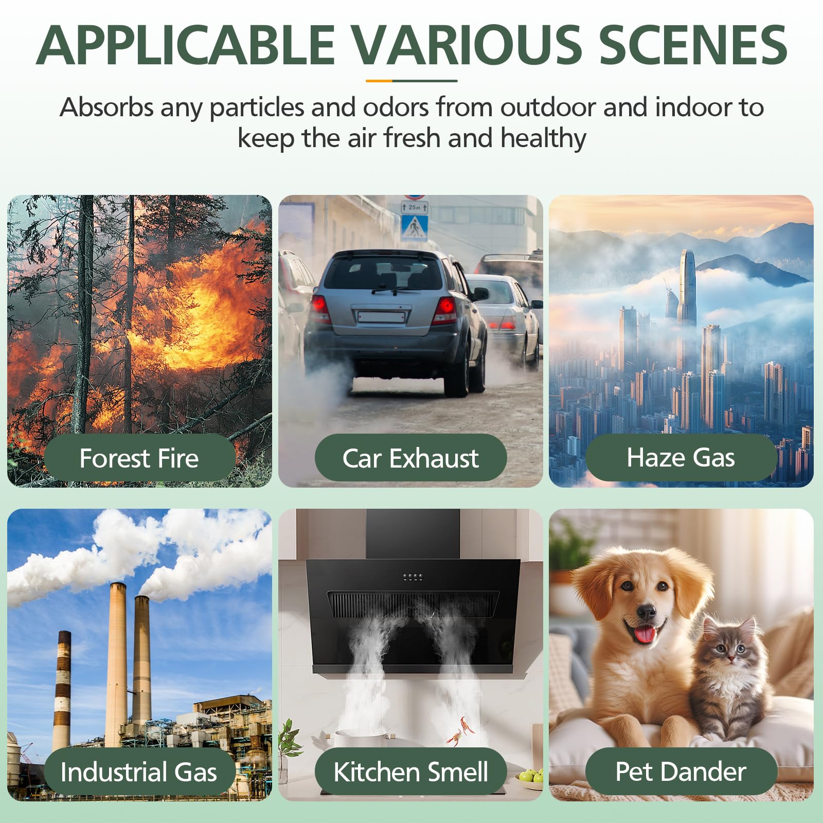 Isinlive indoor air quality visualization with purified air glow
