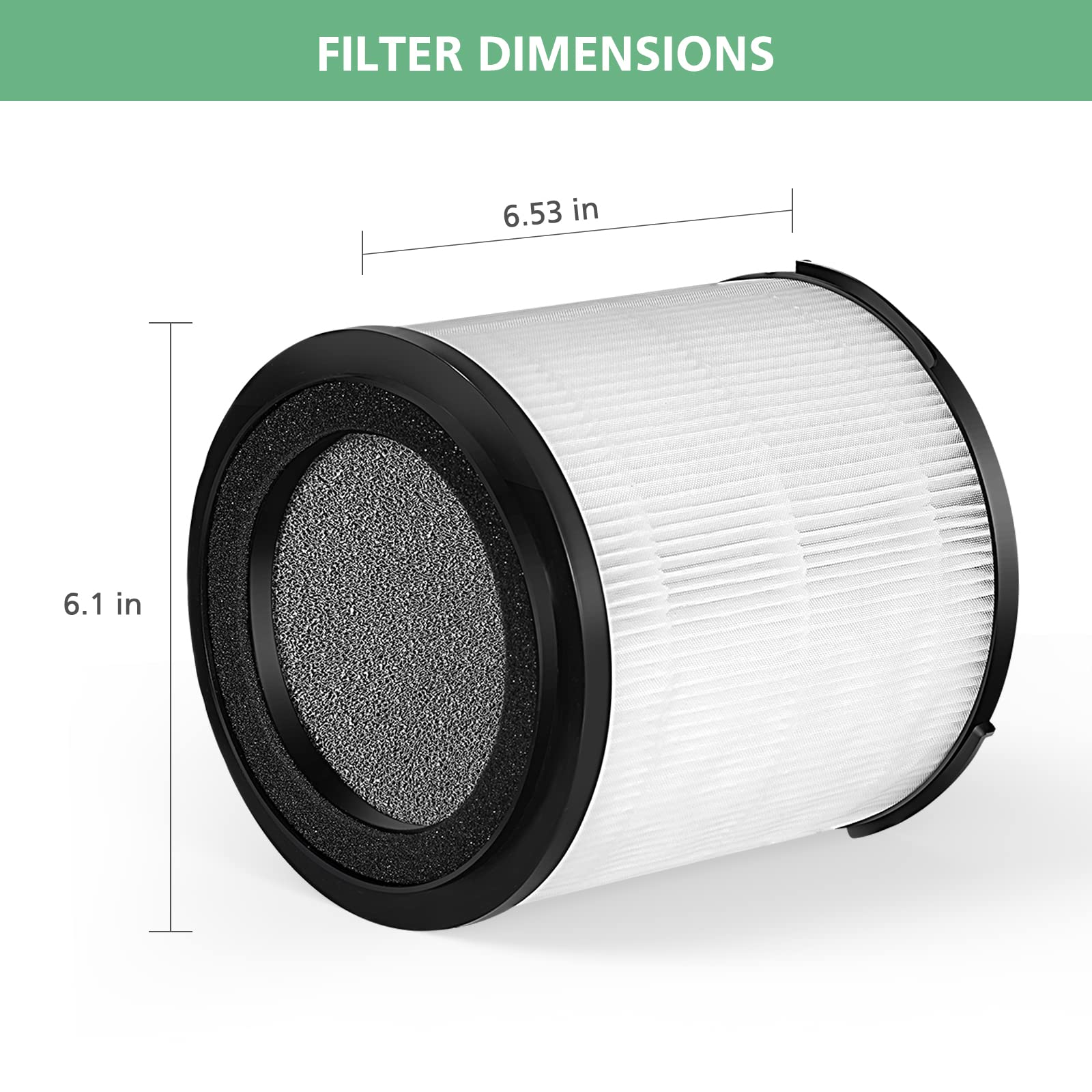 isinlive KJ150F-C02 two-filter pack supports longer purifier life.
