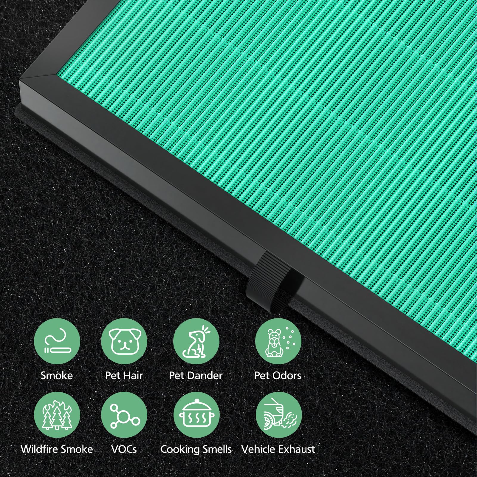 isinlive MK-04 filter pack pet dander layer detail
