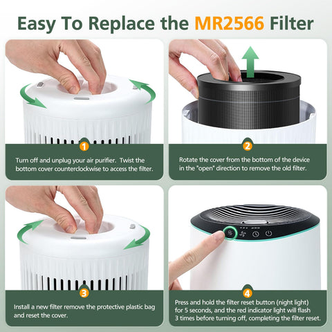 isinlive MR2566 four-pack contents ready for replacement