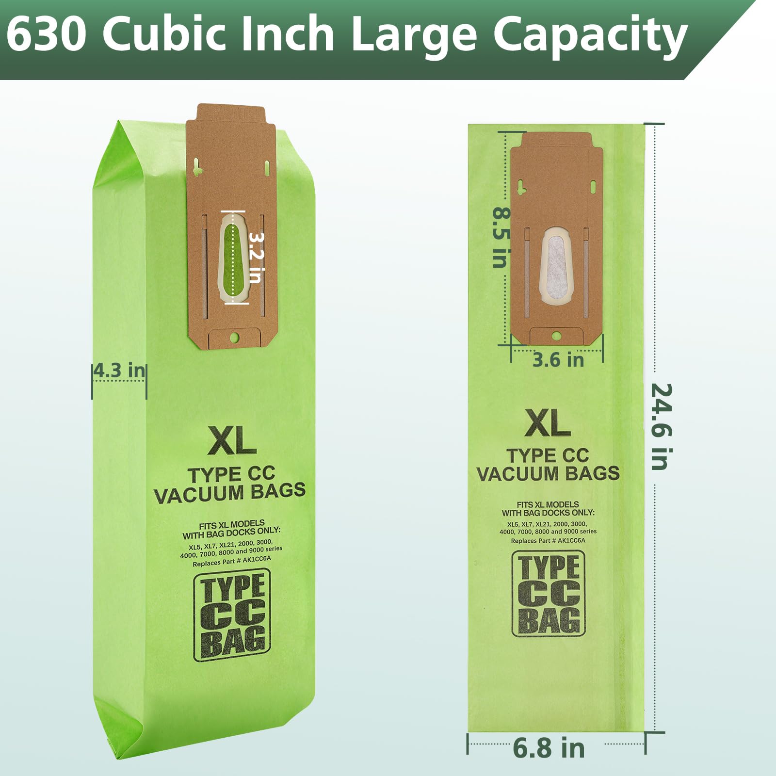 Isinlive Oreck XL bag easy-install for tool-free replacement