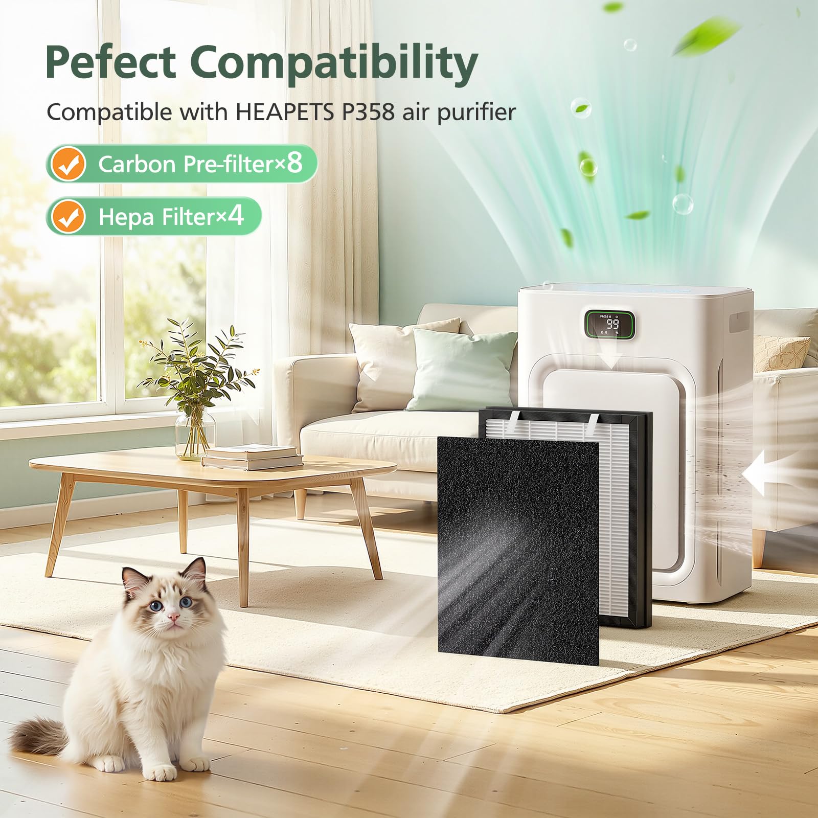 Isinlive P358 pet dander filtration helps maintain a fresher living space