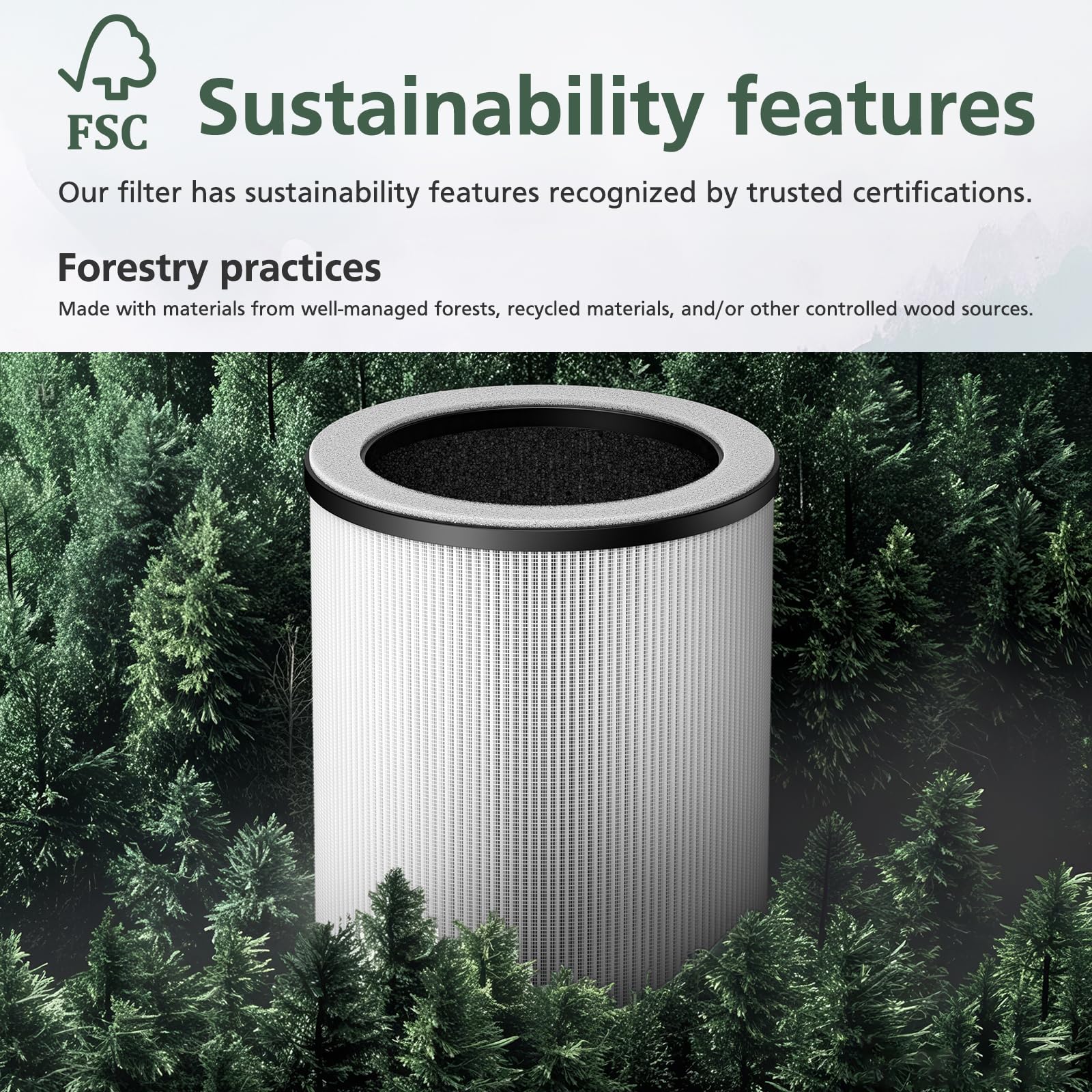 Packaging of the isinlive P60 filter four-pack for convenient replacement planning
