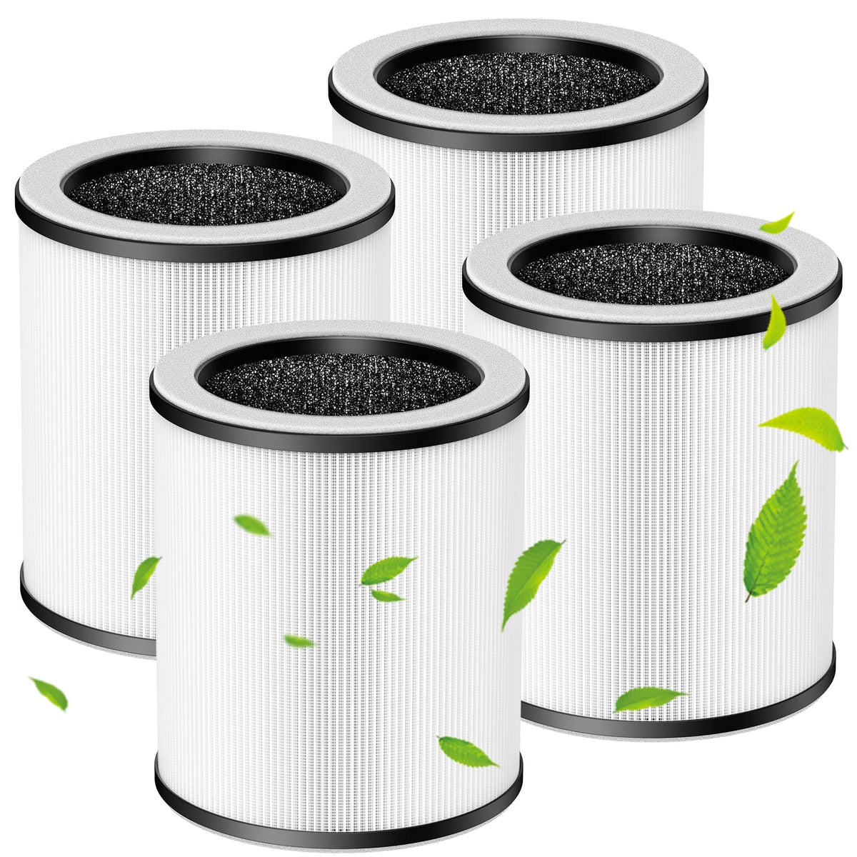The isinlive P60 replacement filters front view shows a four-pack for home purifiers