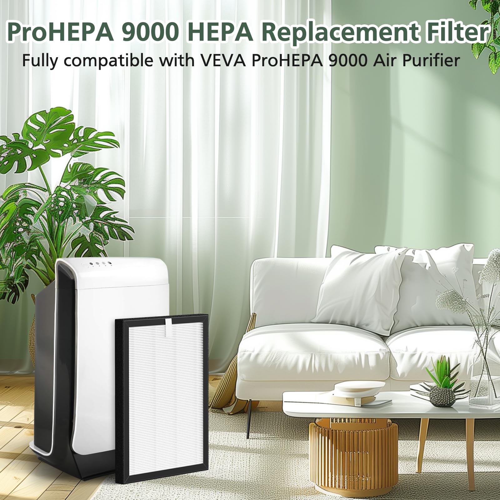 Close-up of Isinlive ProHEPA 9000 filters to ensure proper fit and performance