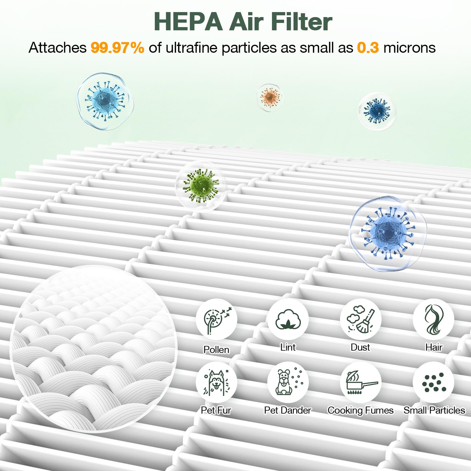 isinlive two-pack replacement filters ensure continuous air purification