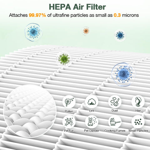 isinlive two-pack replacement filters ensure continuous air purification