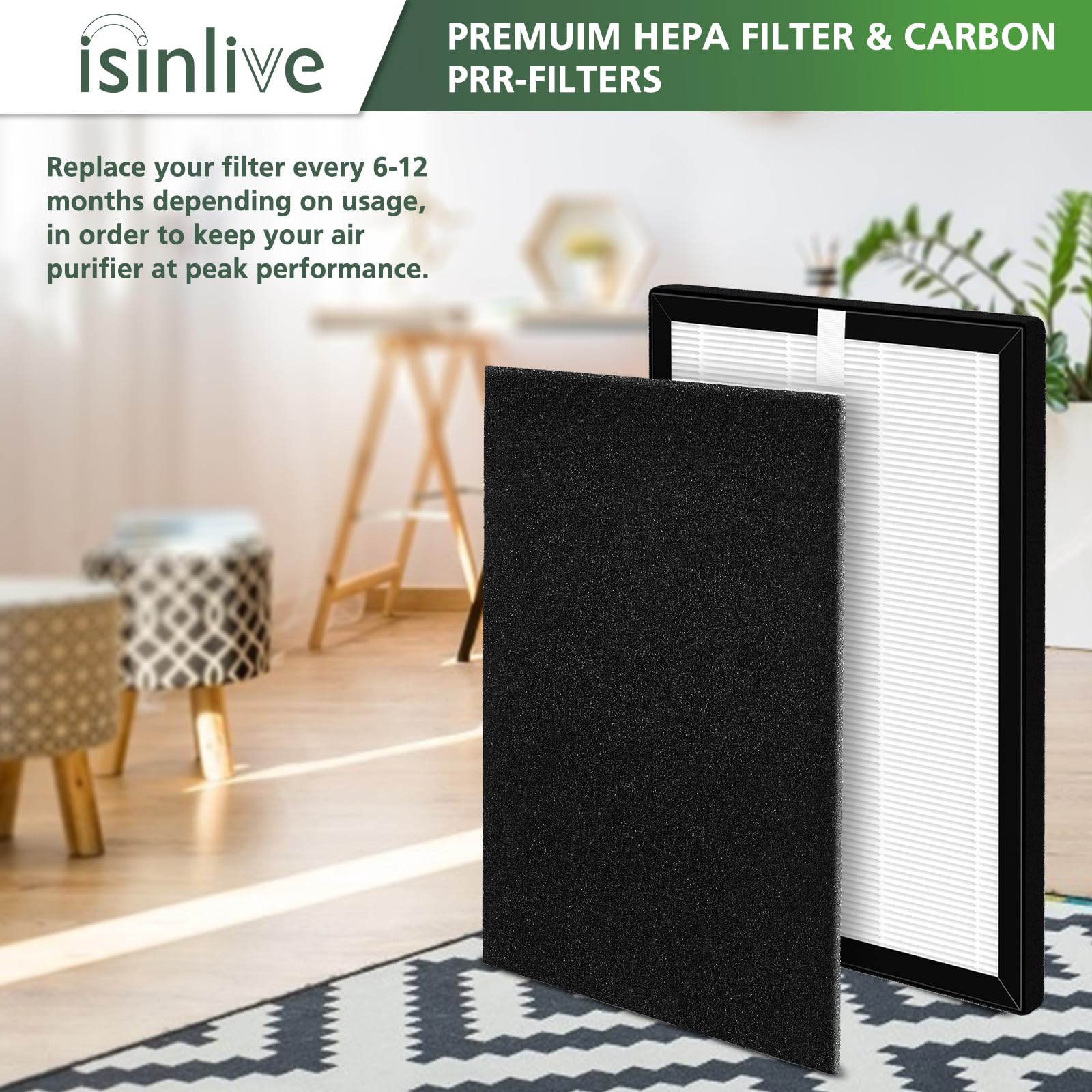 isinlive VEVA9000 room air clarity in a living space