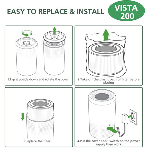 isinlive Vista 200 compatibility note ensures correct fit with LEVOIT Vista 200.